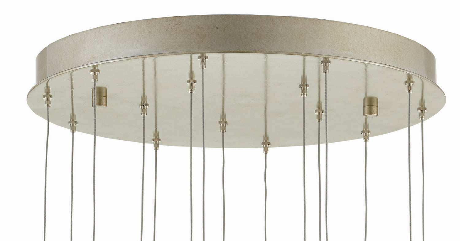 15 Light Pendant from the Dove collection in Painted Silver/White finish