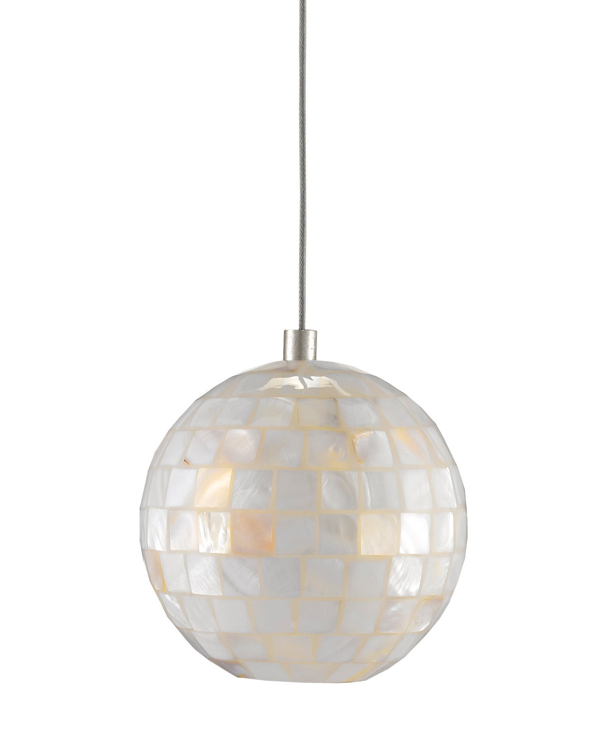 One Light Pendant from the Finhorn collection in Painted Silver/Pearl finish