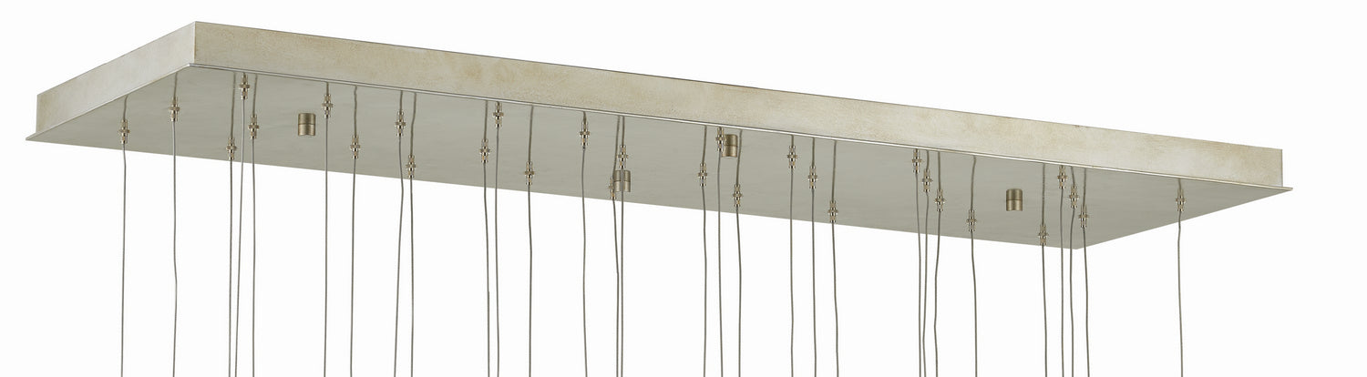 30 Light Pendant from the Finhorn collection in Painted Silver/Pearl finish
