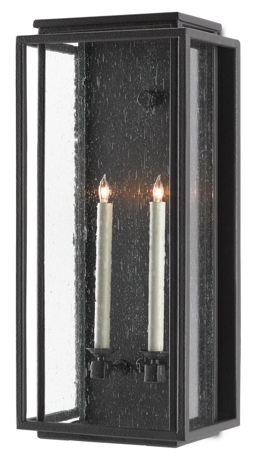 Two Light Outdoor Wall Sconce from the Wright collection in Midnight finish