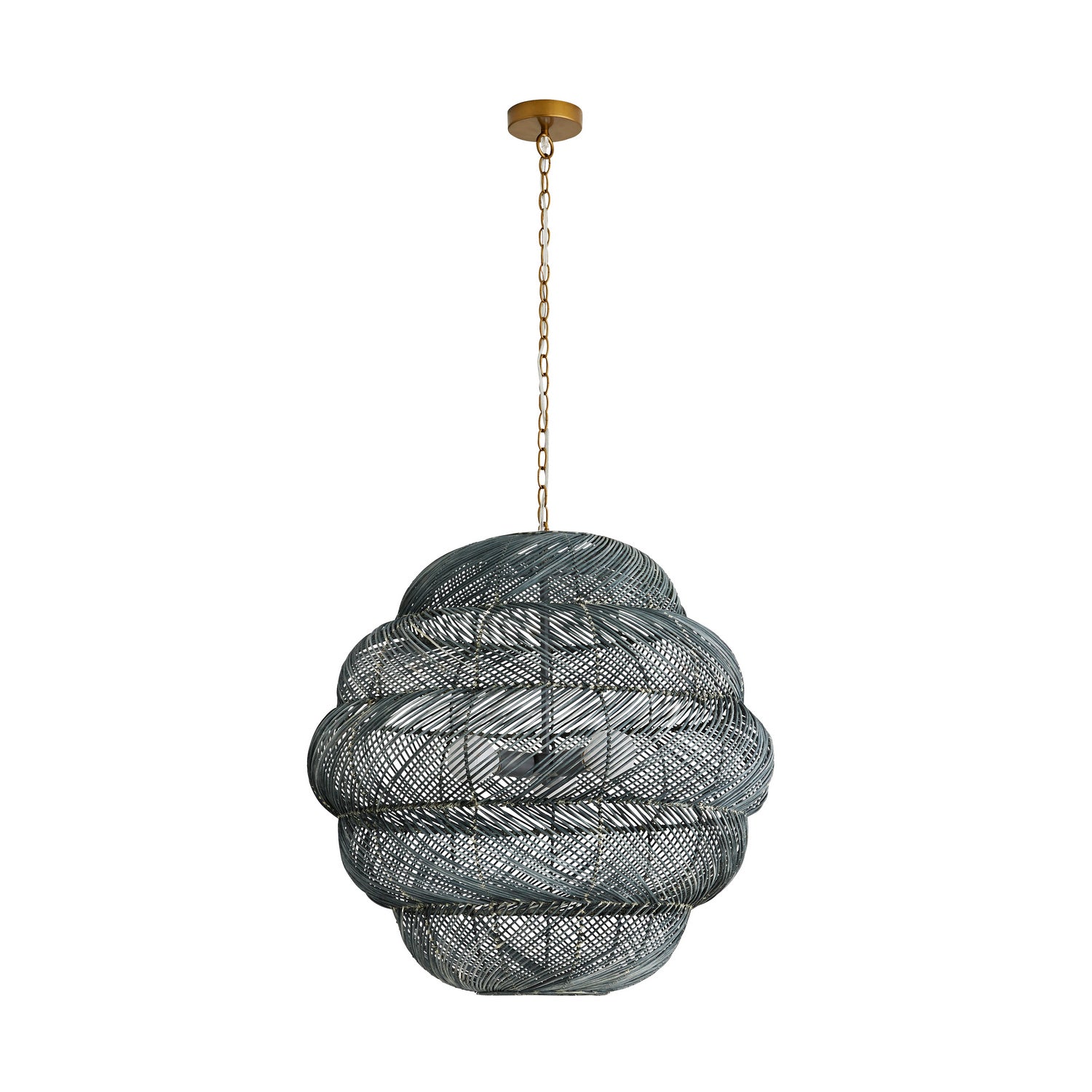 Three Light Pendant from the Gwen collection in Dark Gray finish