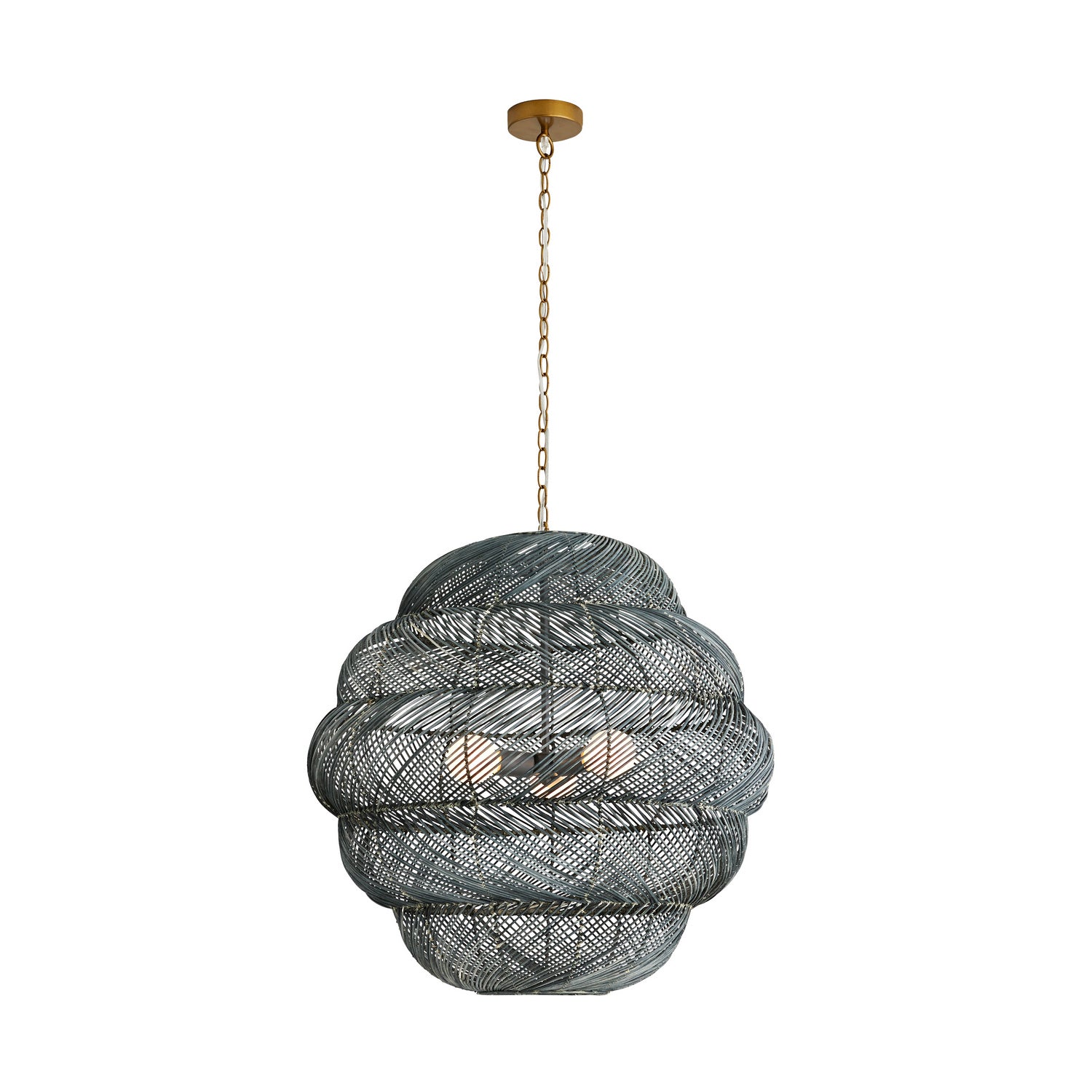 Three Light Pendant from the Gwen collection in Dark Gray finish