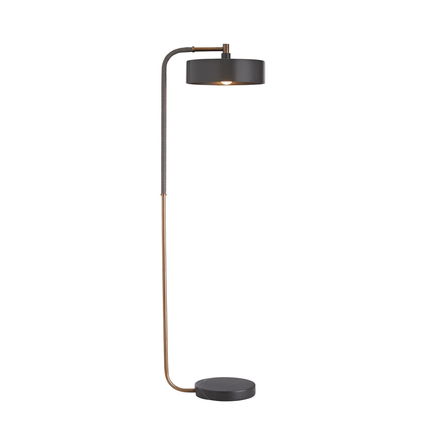 One Light Floor Lamp from the Aaron collection in Heritage Brass finish