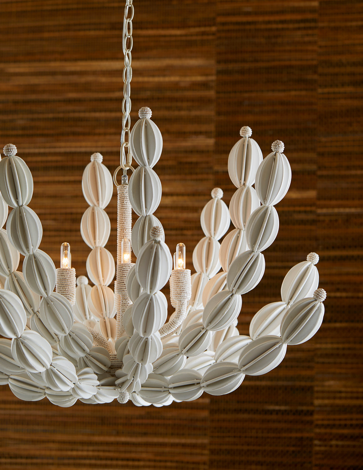Six Light Chandelier from the Indi collection in White finish