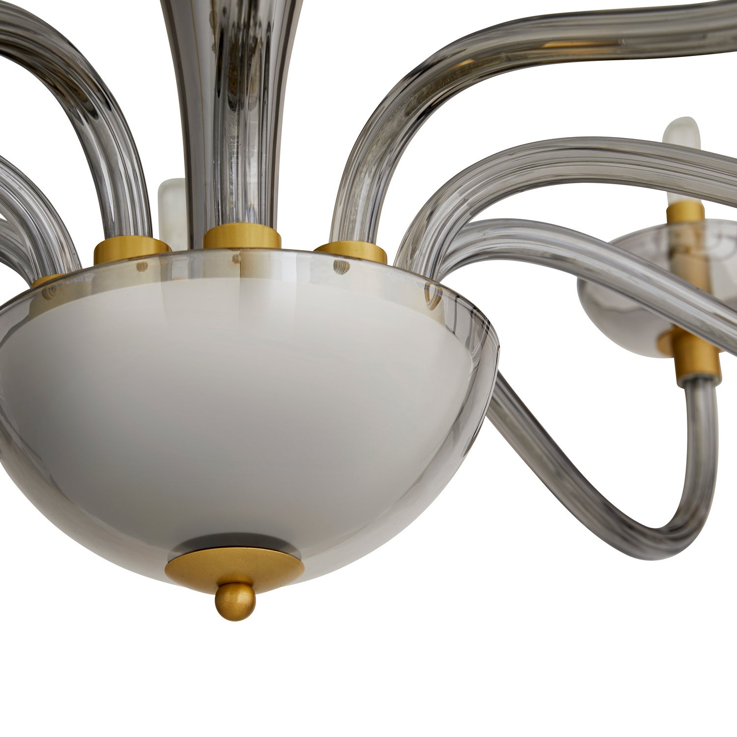 Ten Light Chandelier from the Gustavo collection in Smoke finish