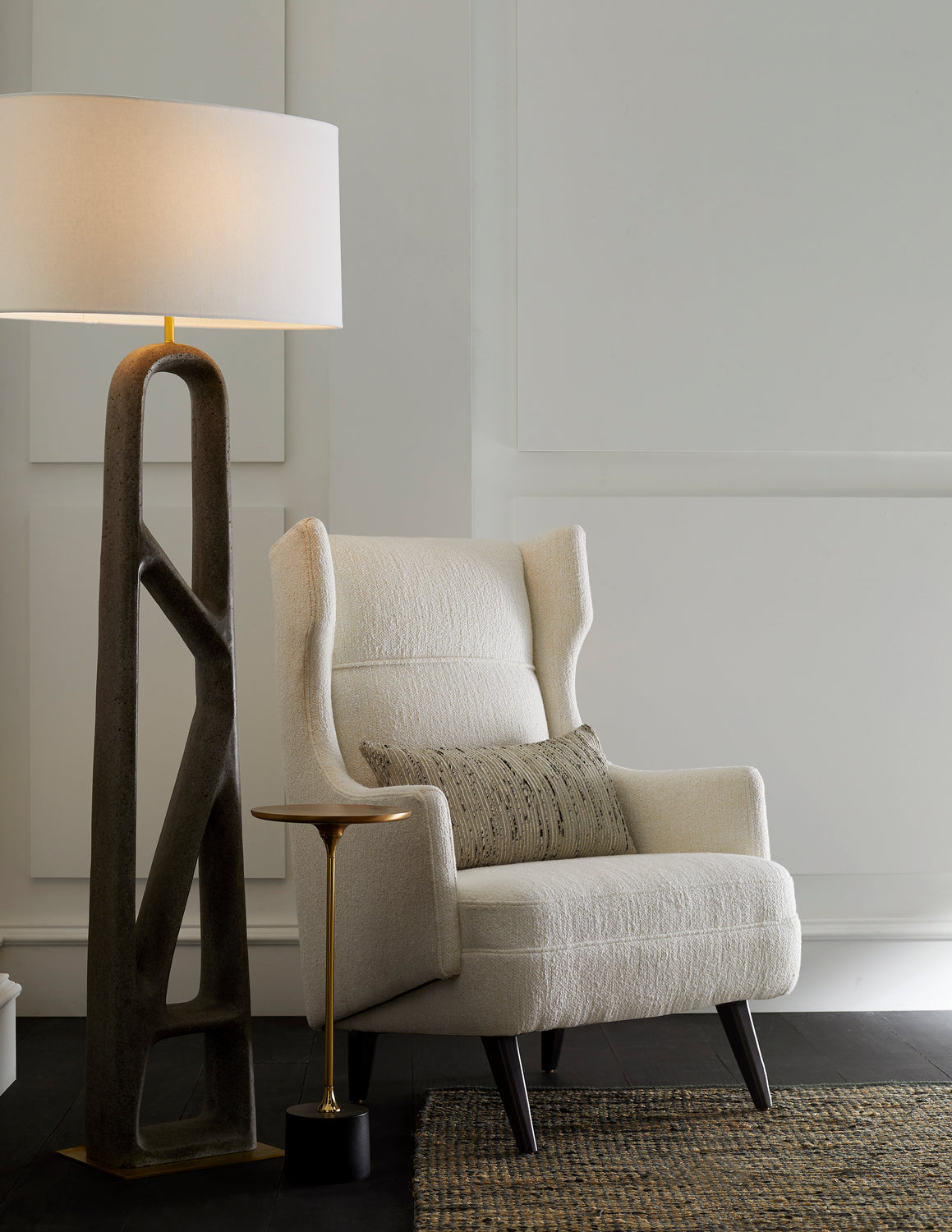 One Light Floor Lamp from the Wilcott collection in White finish