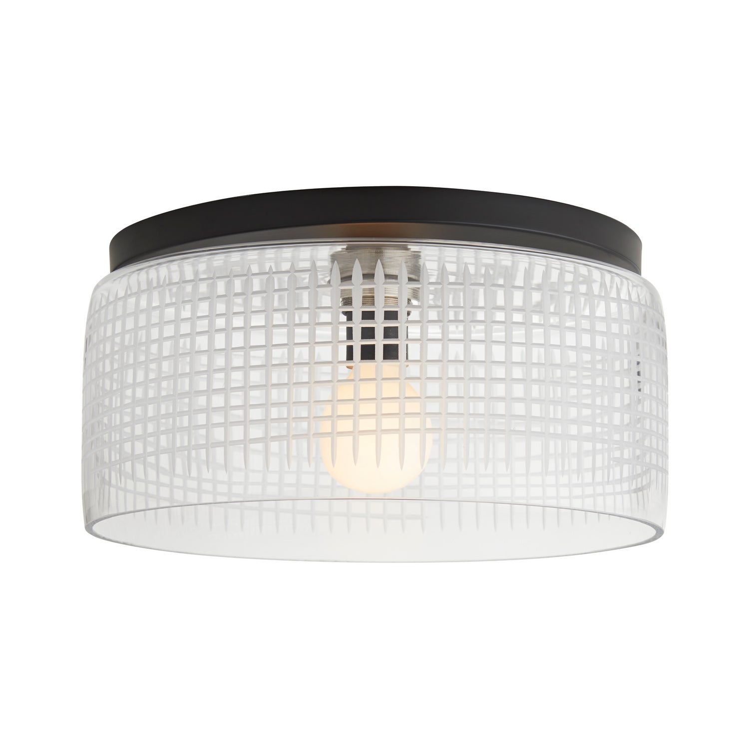 One Light Flushmount from the Cut collection in Clear finish