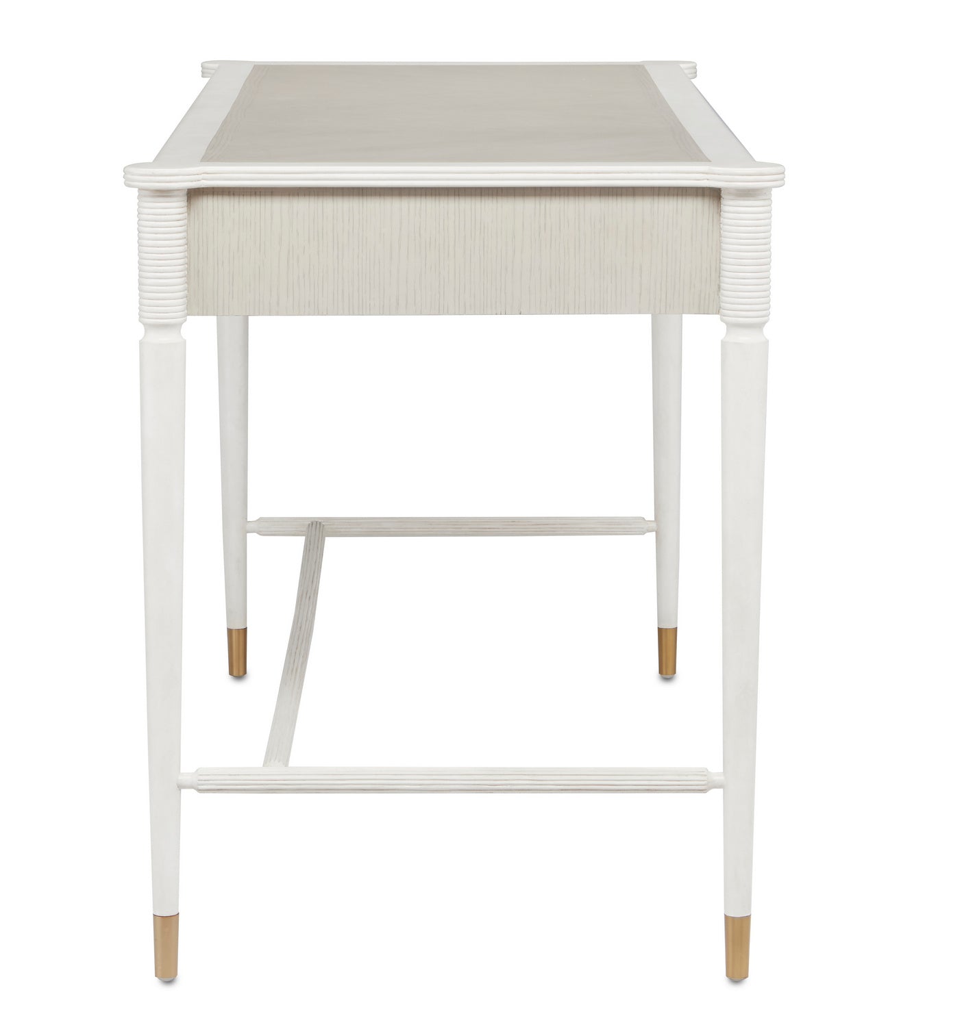 Desk from the Winterthur collection in Off White/Fog/Brass finish