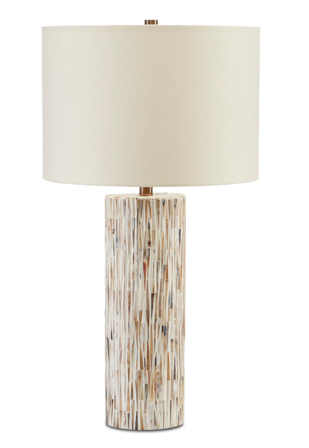 One Light Table Lamp from the Aquila collection in Natural Bone/Antique Brass finish