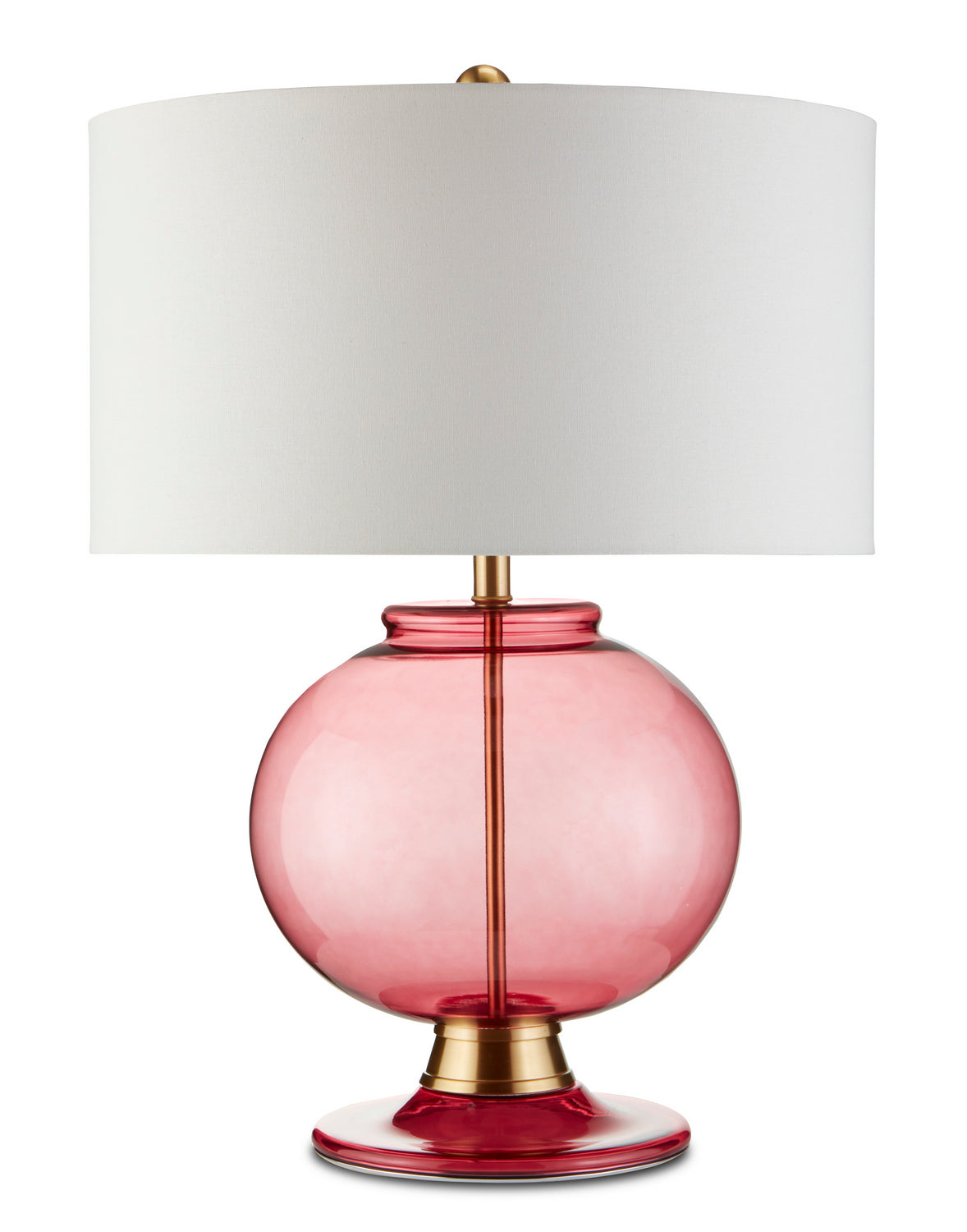 One Light Table Lamp from the Jocasta collection in Clear Red/Brass finish