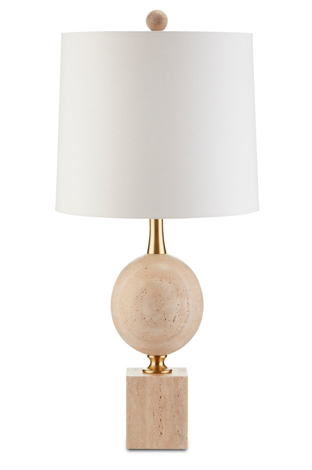 One Light Table Lamp from the Adorno collection in Natural/Beige/Antique Brass finish