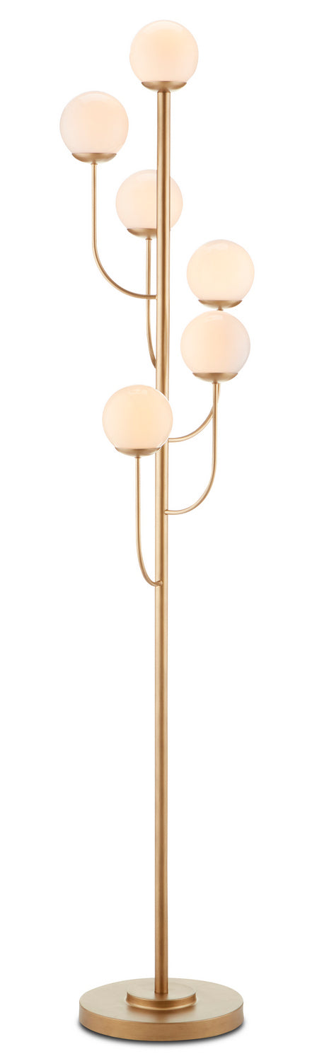 Six Light Floor Lamp from the Farnsworth collection in Brass finish