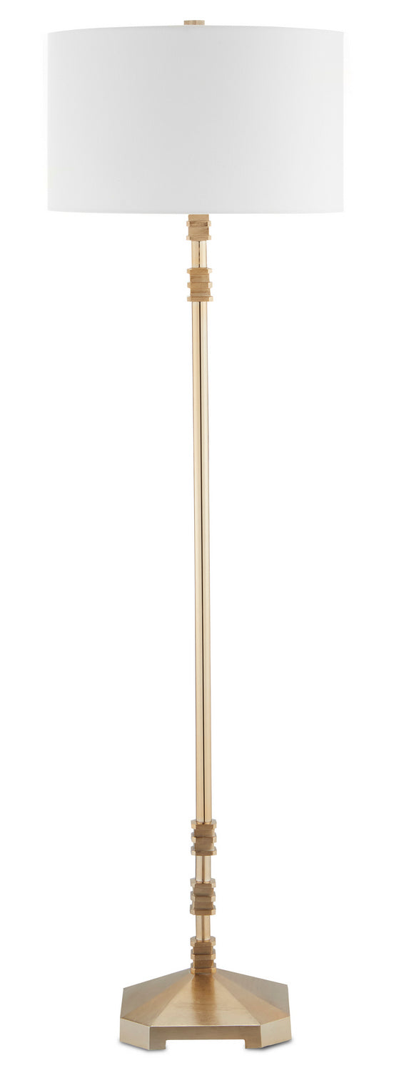 One Light Floor Lamp from the Pilare collection in Shiny Gold finish