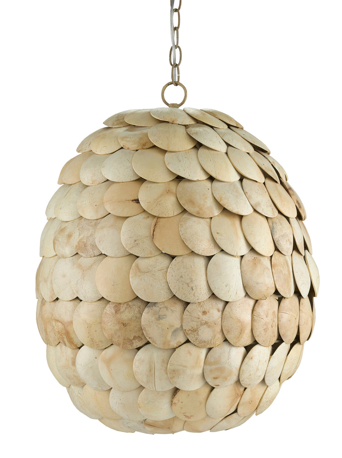Three Light Pendant from the Buko collection in Coco Cream finish