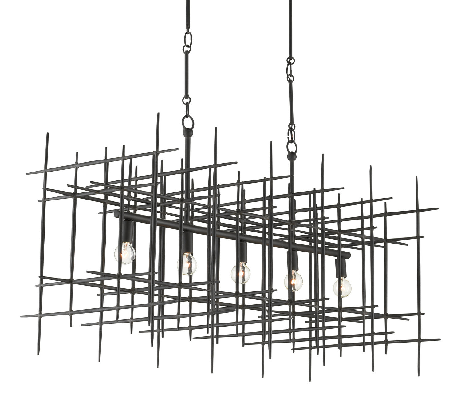 Five Light Chandelier from the Steelhouse collection in Blacksmith finish