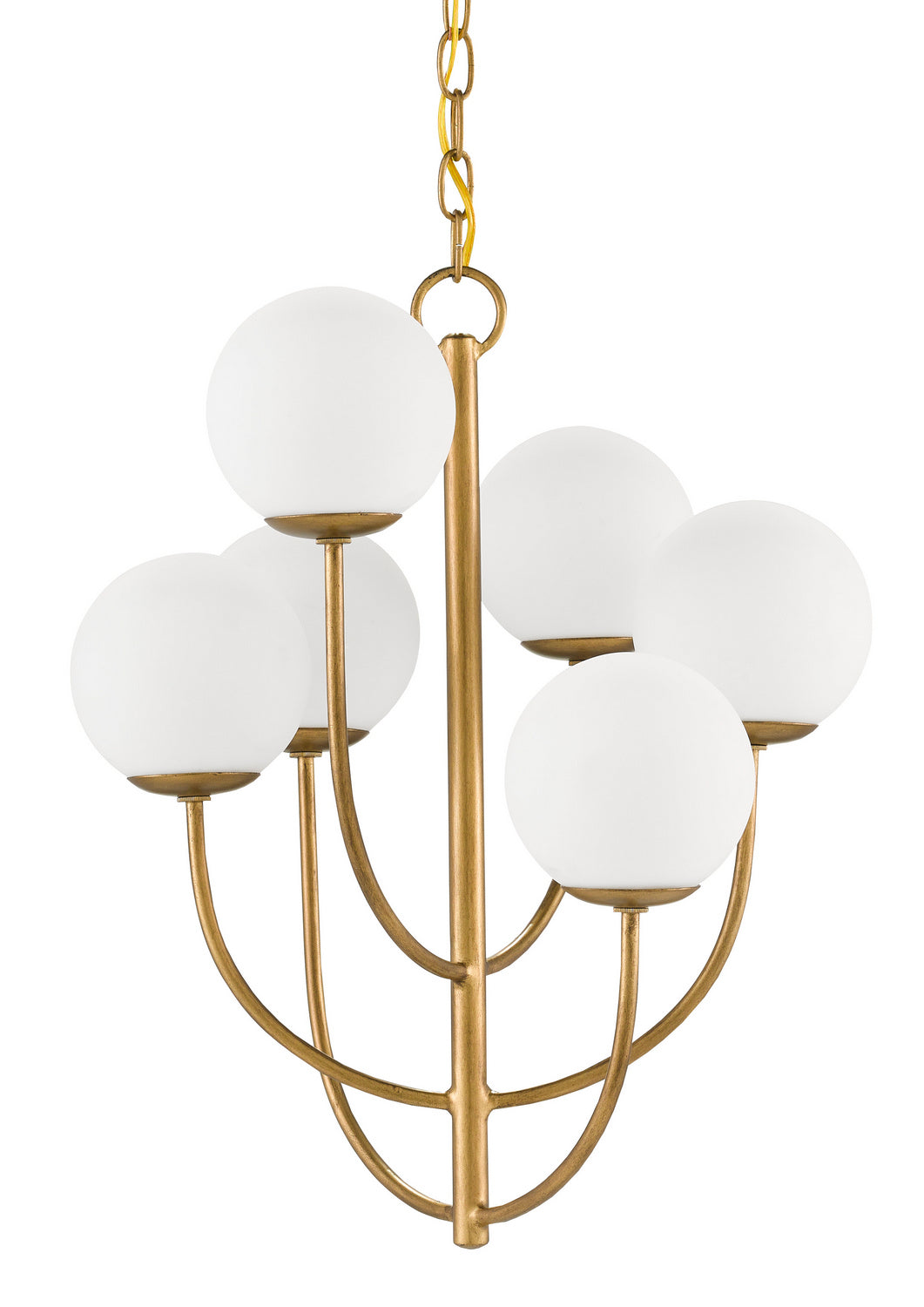 Six Light Chandelier from the Sunnylands collection in Brass finish