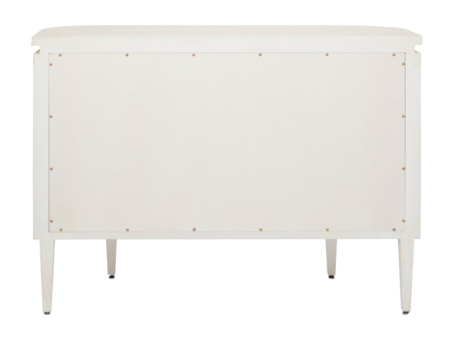 Demi-Lune from the Briallen collection in Cerused White/Brass finish