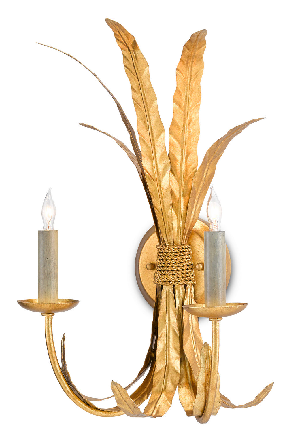 Two Light Wall Sconce from the Bunny Williams collection in Grecian Gold Leaf finish