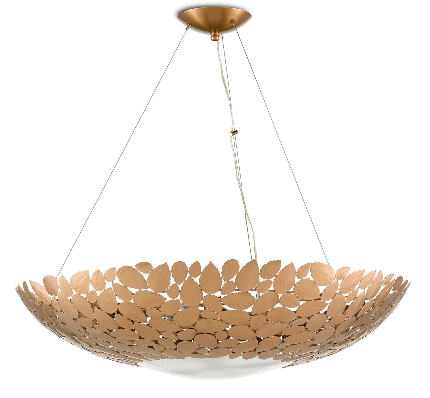 Three Light Chandelier from the Protean collection in Antique Brass/Frosted Glass finish