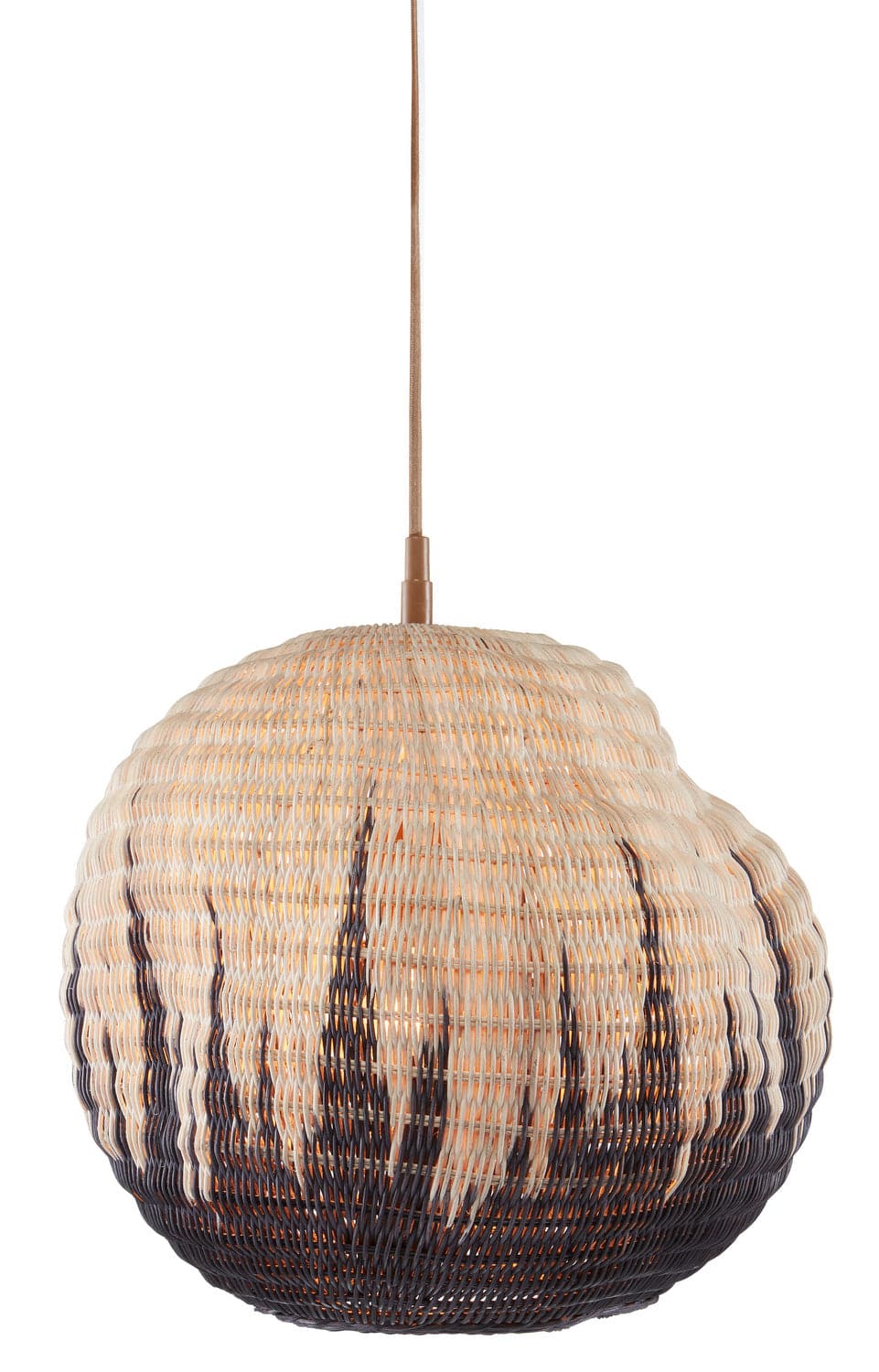 One Light Pendant from the Comme Des Paniers collection in Khaki/Black finish