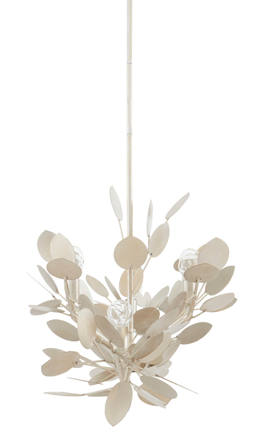 Six Light Chandelier from the Lunaria collection in Contemporary Silver Leaf finish