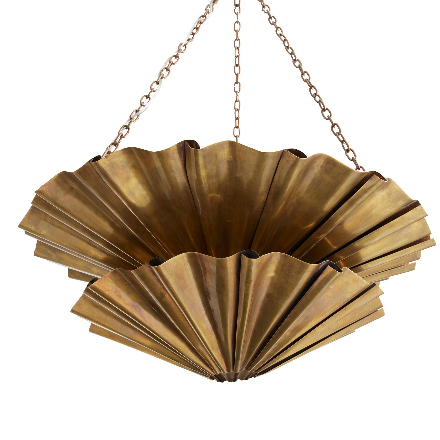 Nine Light Chandelier from the Katya collection in Vintage Brass finish