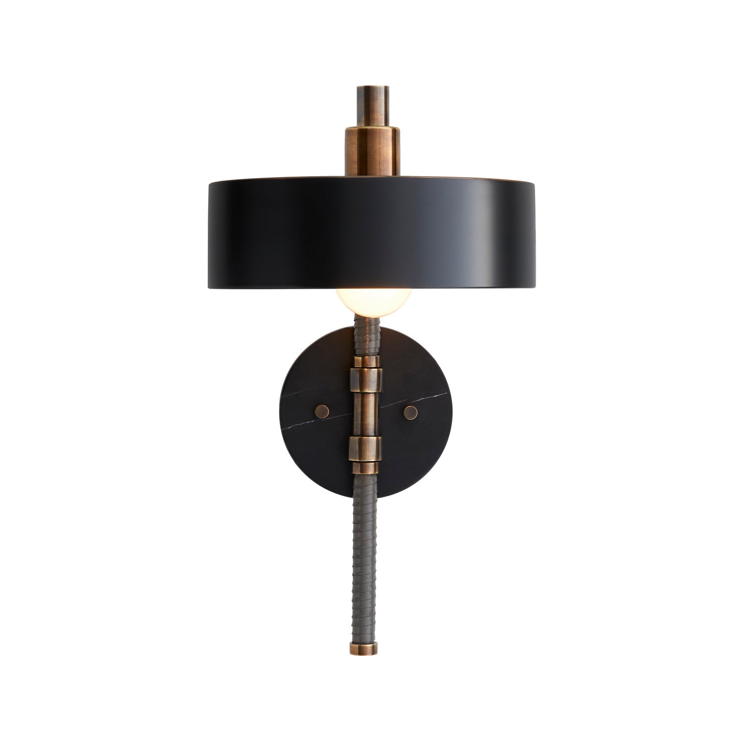 One Light Wall Sconce from the Aaron collection in Bronze finish