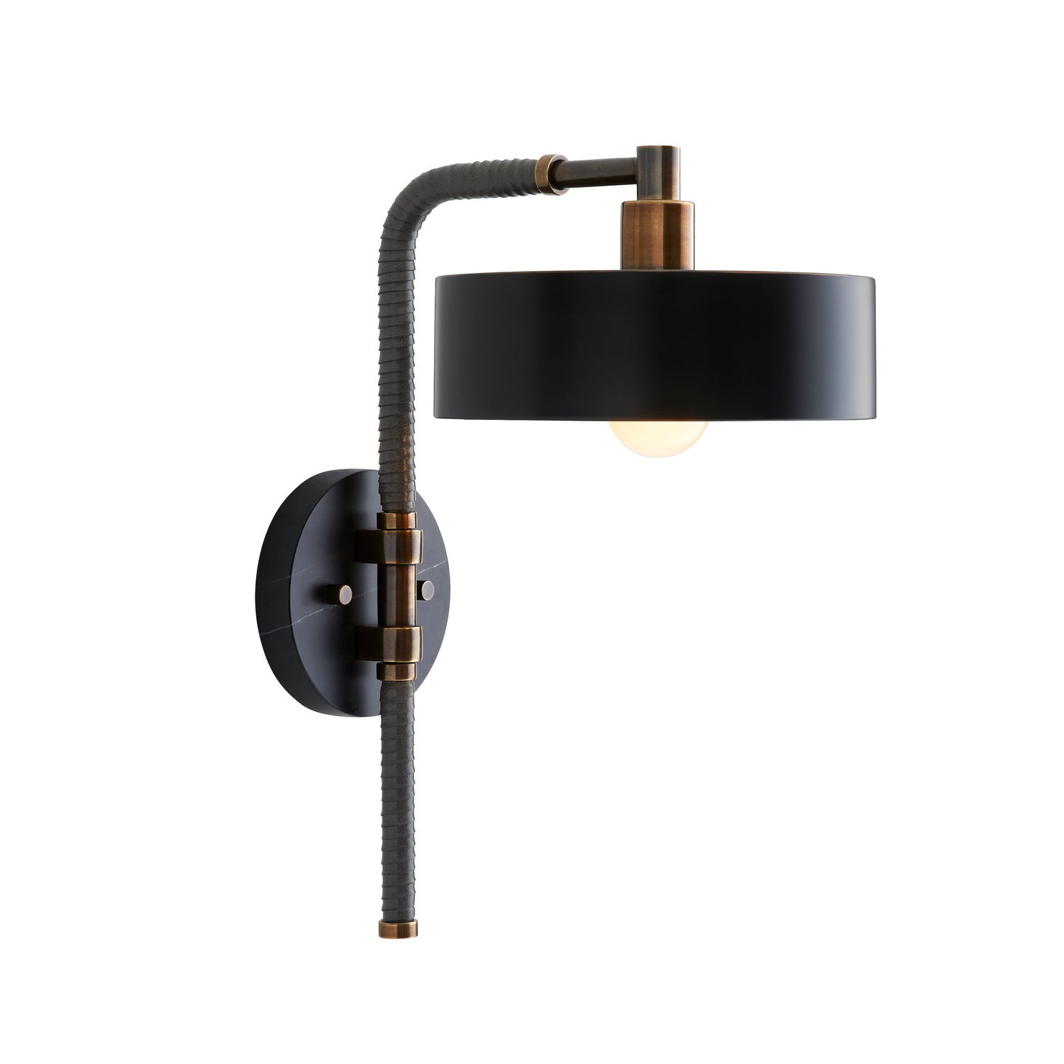 One Light Wall Sconce from the Aaron collection in Bronze finish