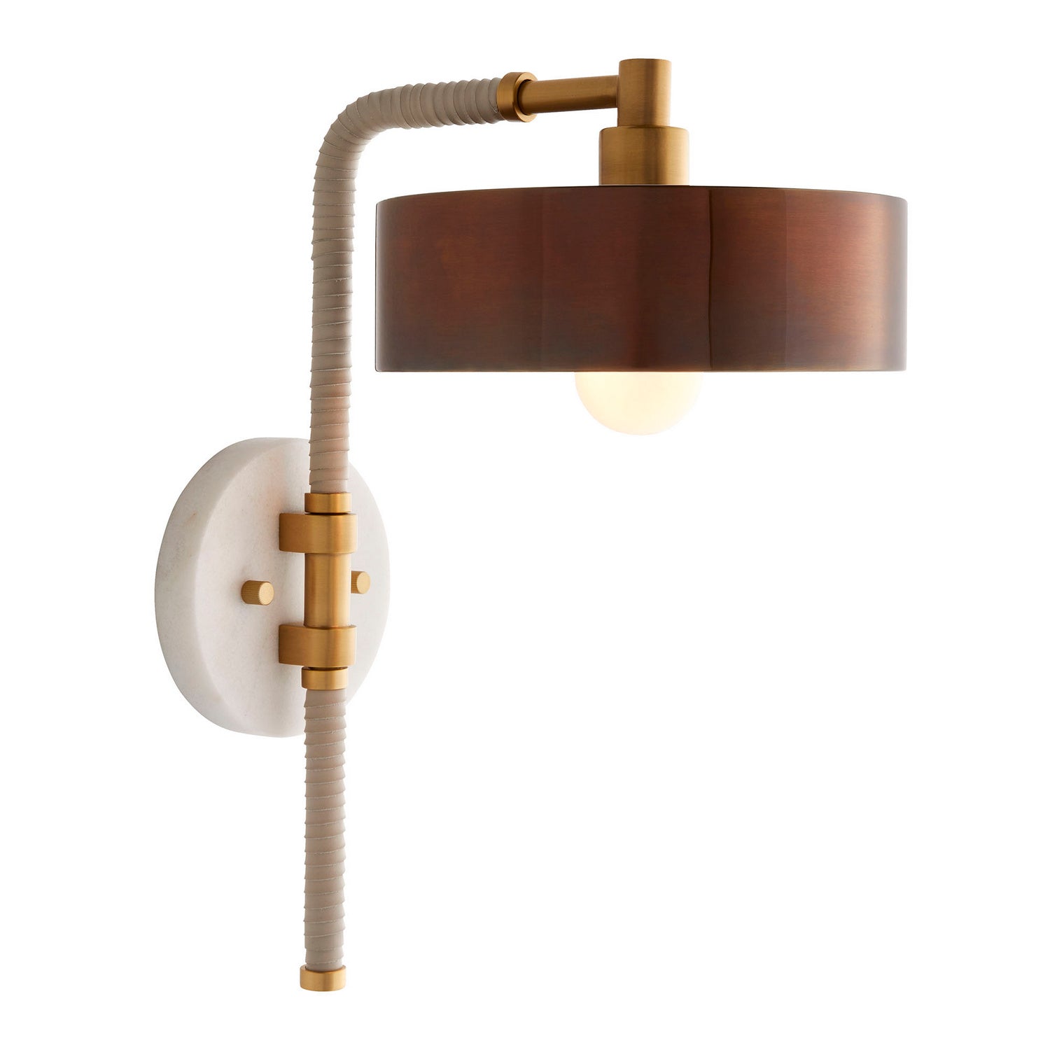 One Light Wall Sconce from the Aaron collection in Heritage Brass finish