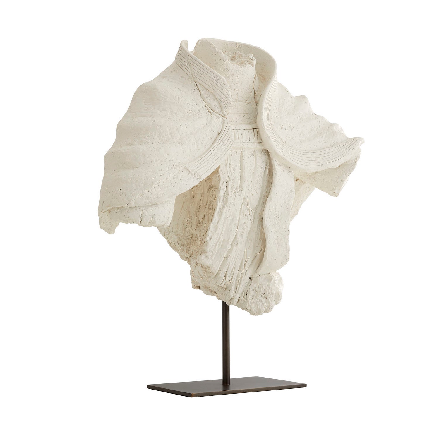Sculpture from the Livio collection in Matte White Plaster finish
