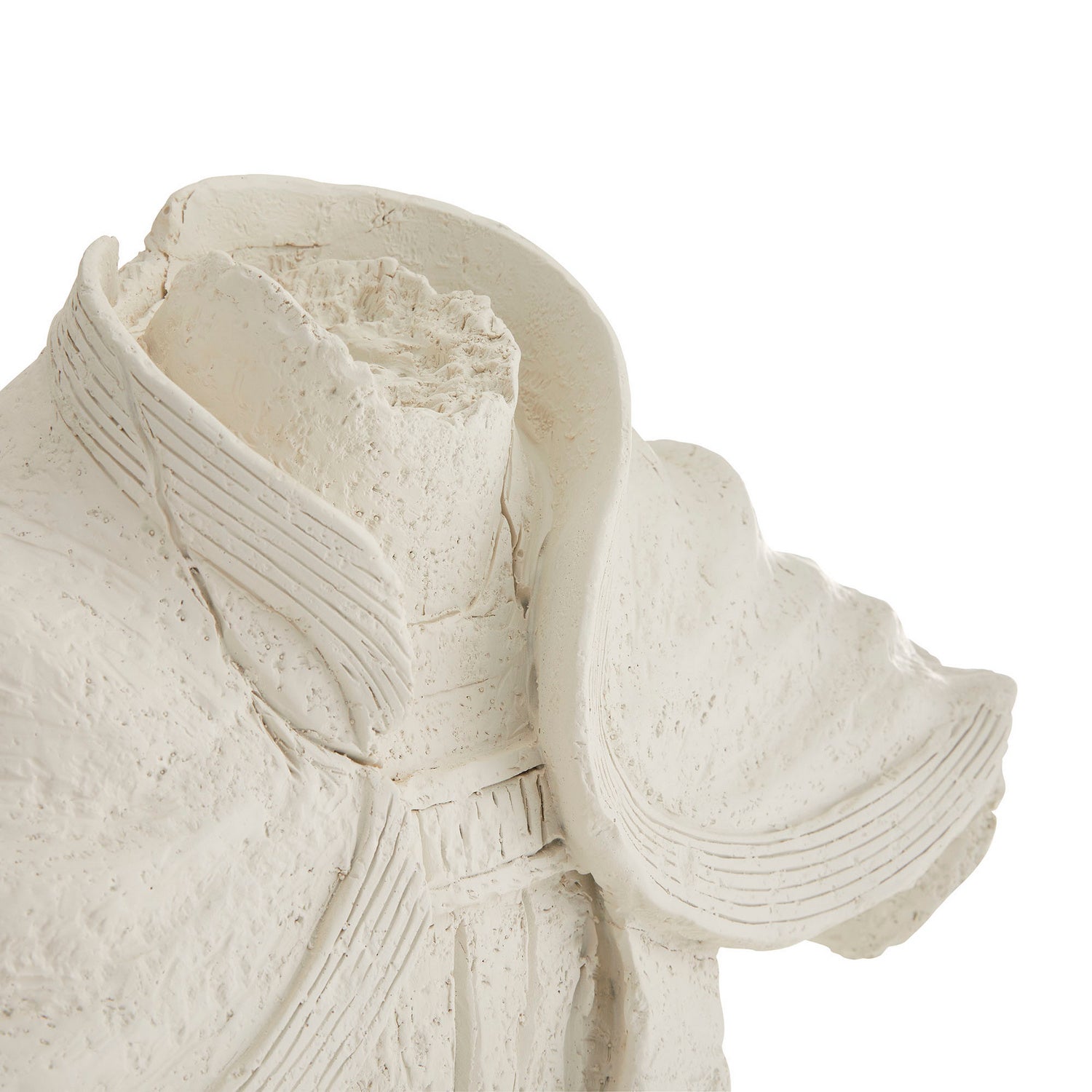 Sculpture from the Livio collection in Matte White Plaster finish
