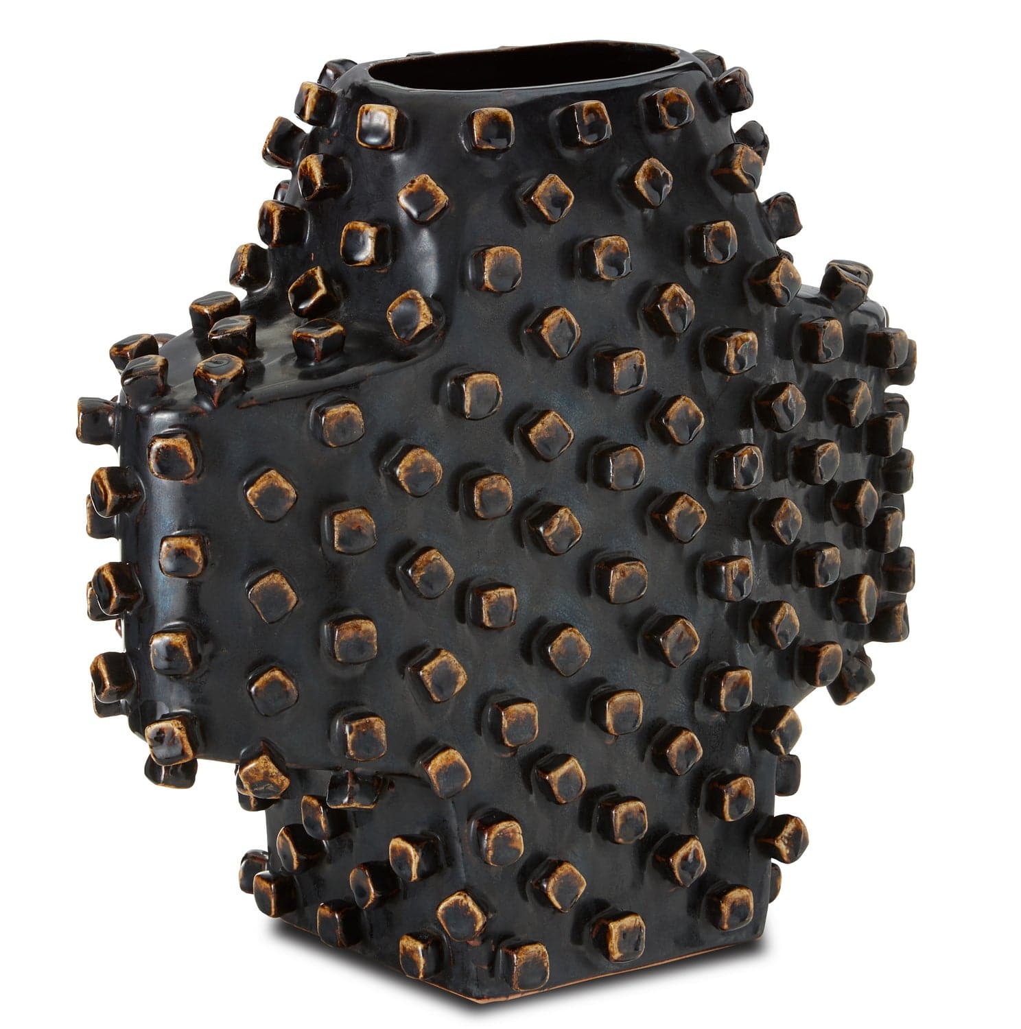 Vase from the Anissa collection in Reactive Brown finish