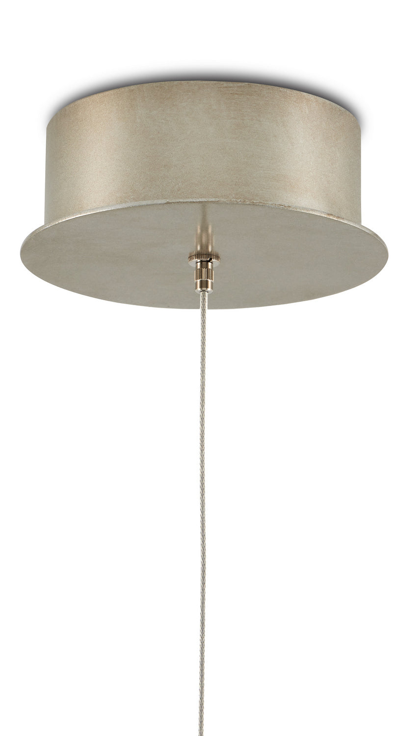 One Light Pendant from the Lazio collection in Natural/Painted Silver finish