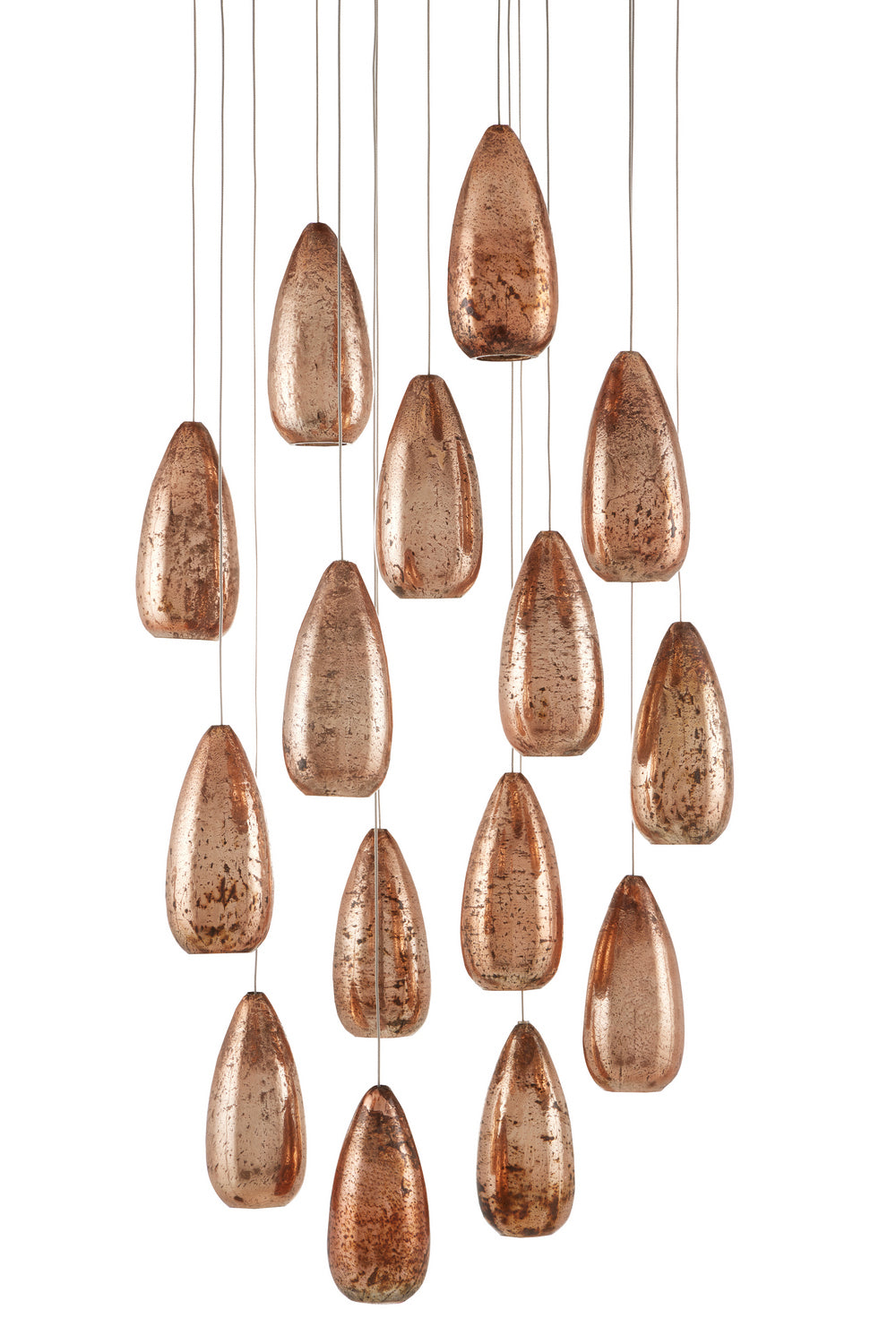 15 Light Pendant from the Rame collection in Copper/Silver/Painted Silver finish