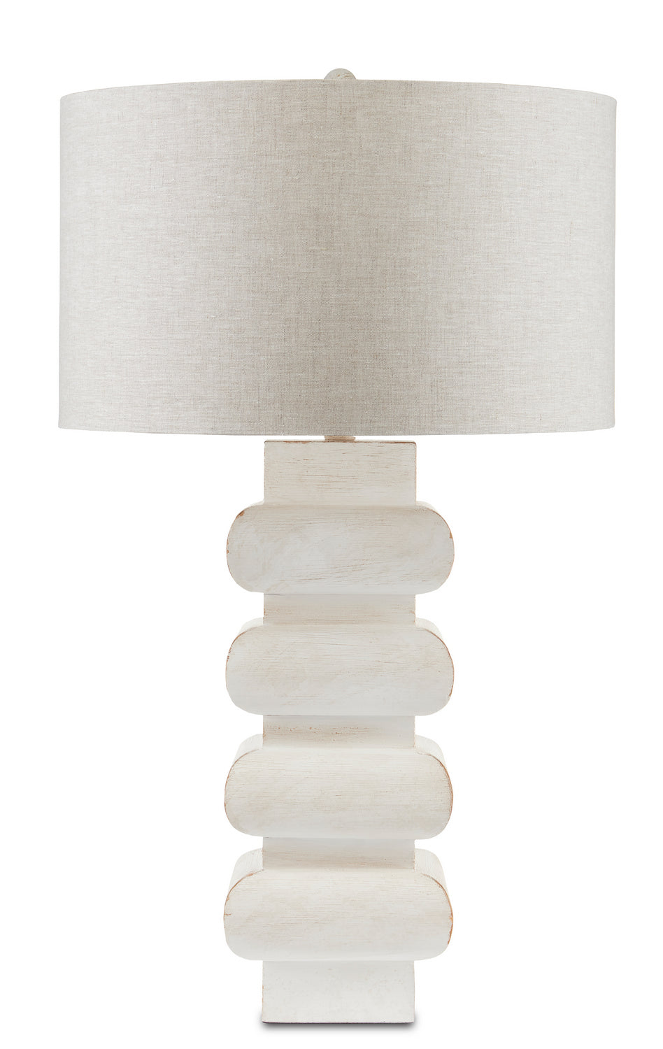 One Light Table Lamp from the Blondel collection in Whitewash/Antique Nickel finish