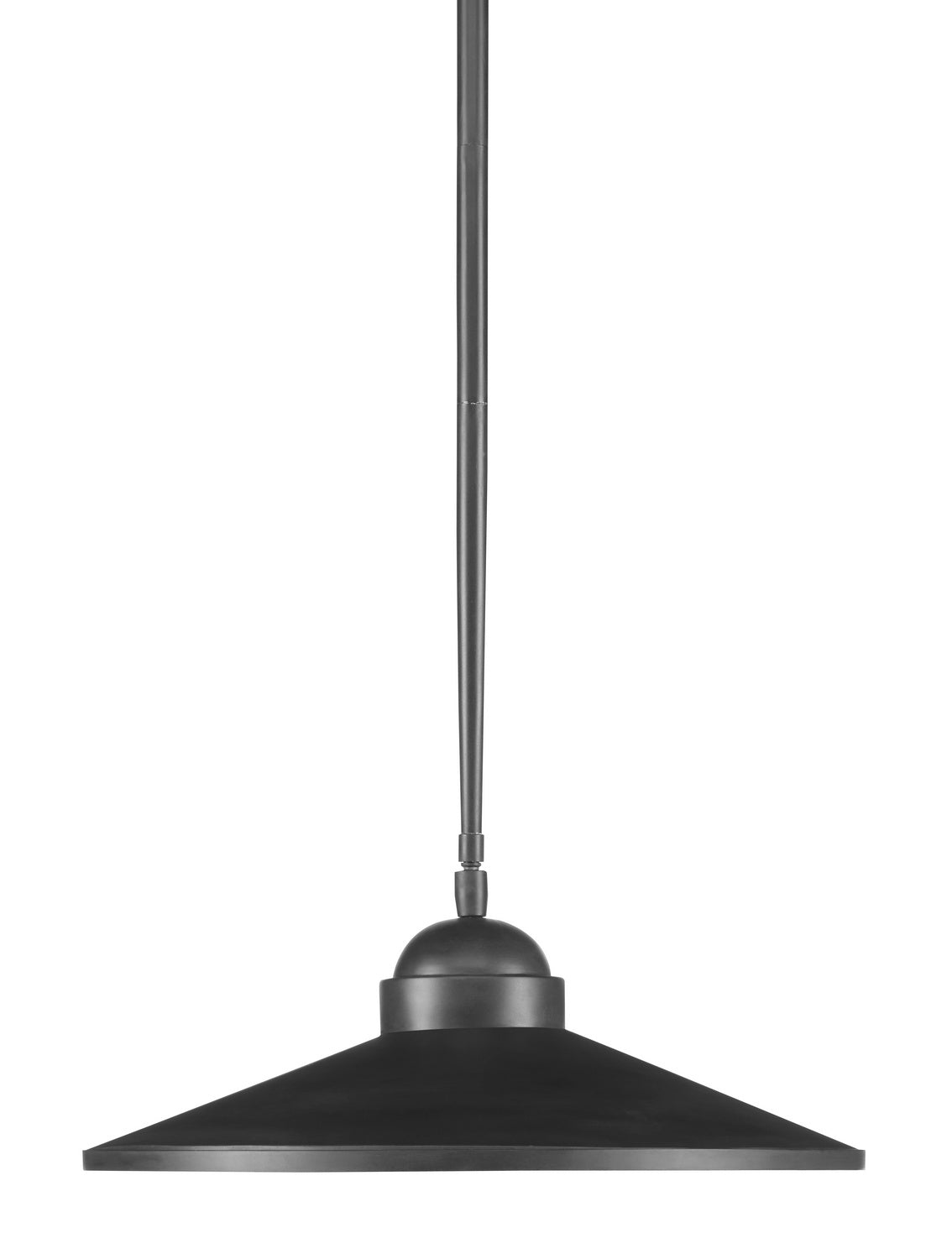 One Light Pendant from the Ditchley collection in Black Bronze/White finish