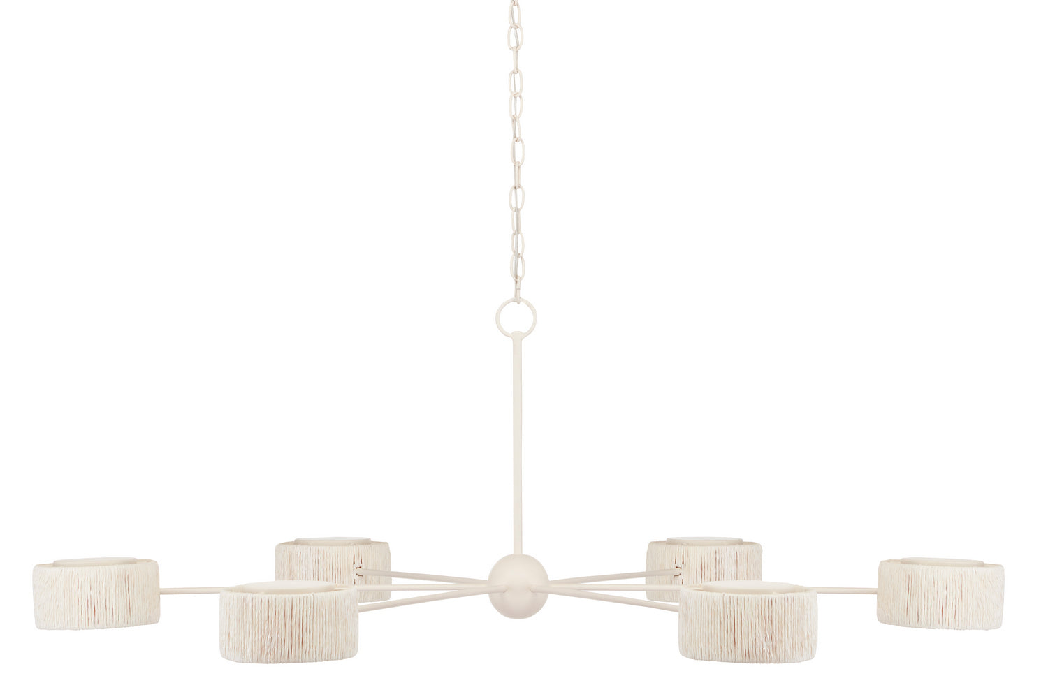 Six Light Chandelier from the Monreale collection in White finish