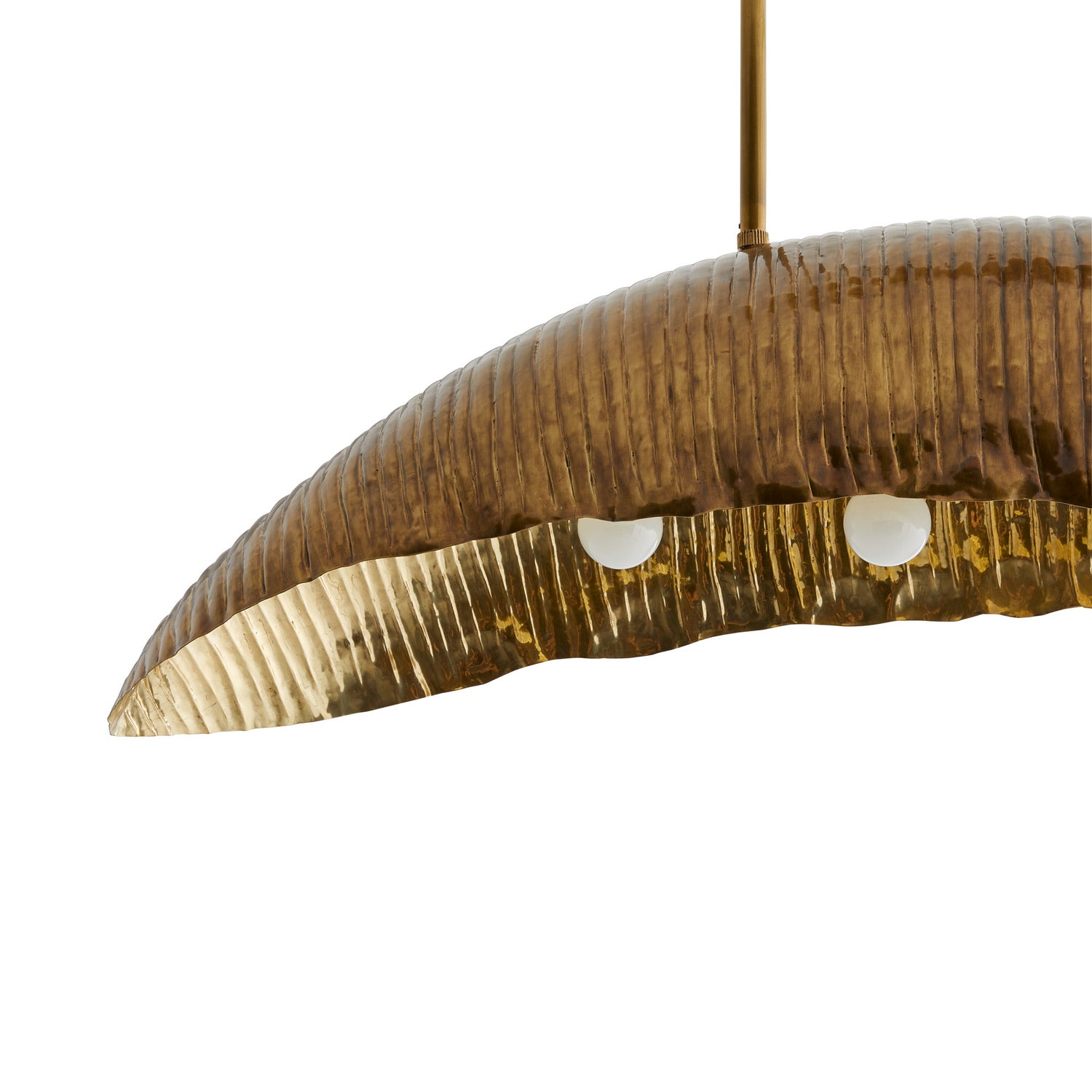 Four Light Pendant from the Ozark collection in Vintage Brass finish