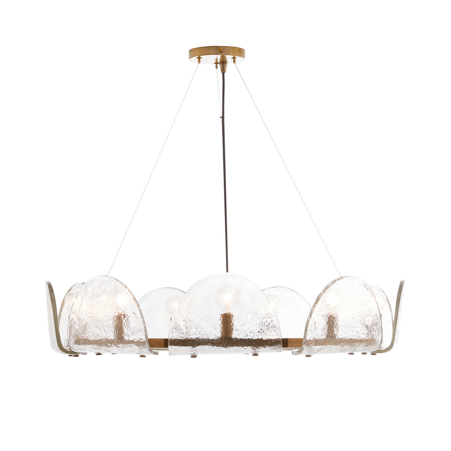 Nine Light Chandelier from the Mendez collection in Smoke Luster finish