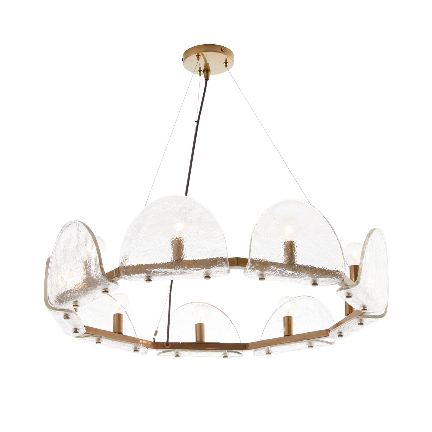 Nine Light Chandelier from the Mendez collection in Smoke Luster finish