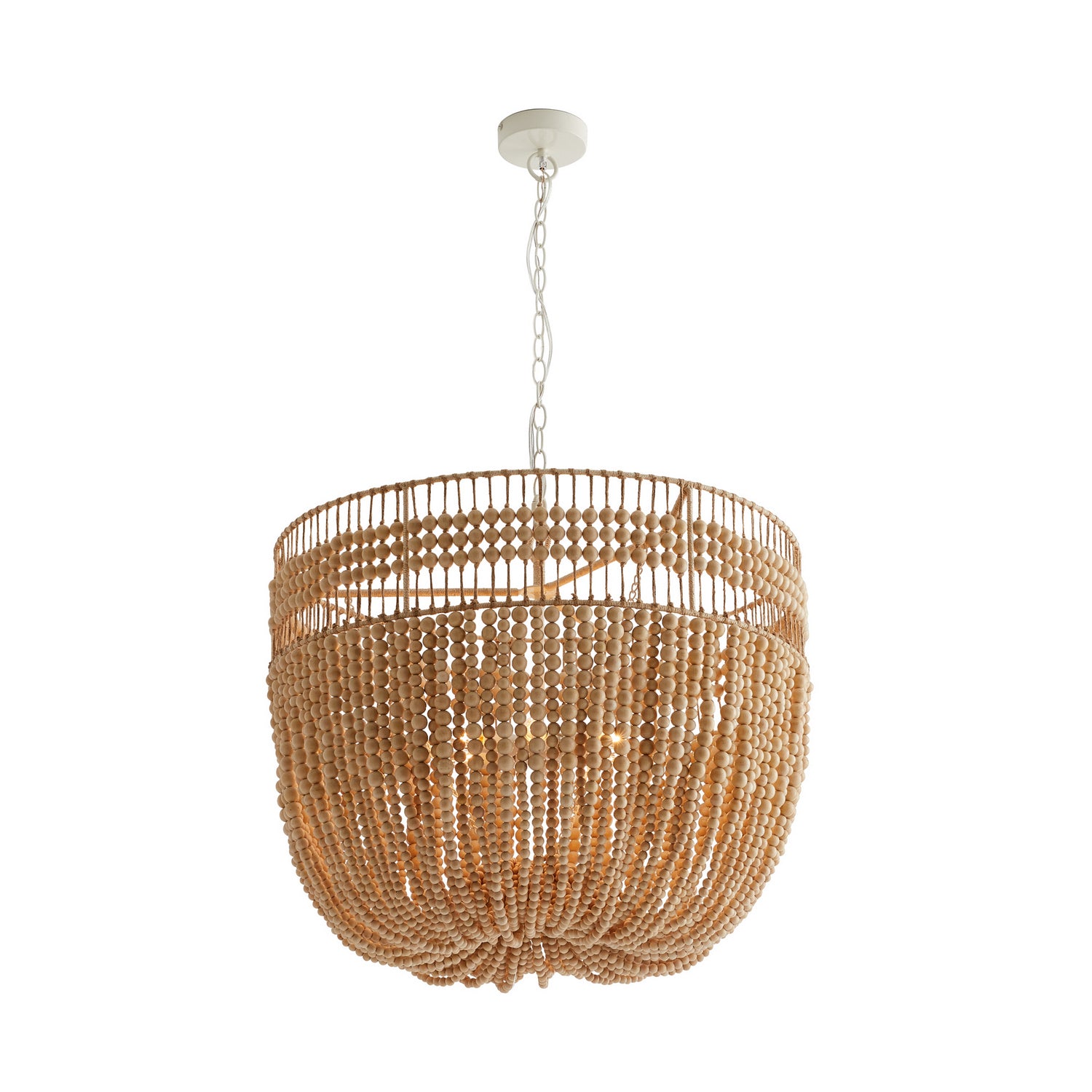 Six Light Chandelier from the Nina collection in Natural finish