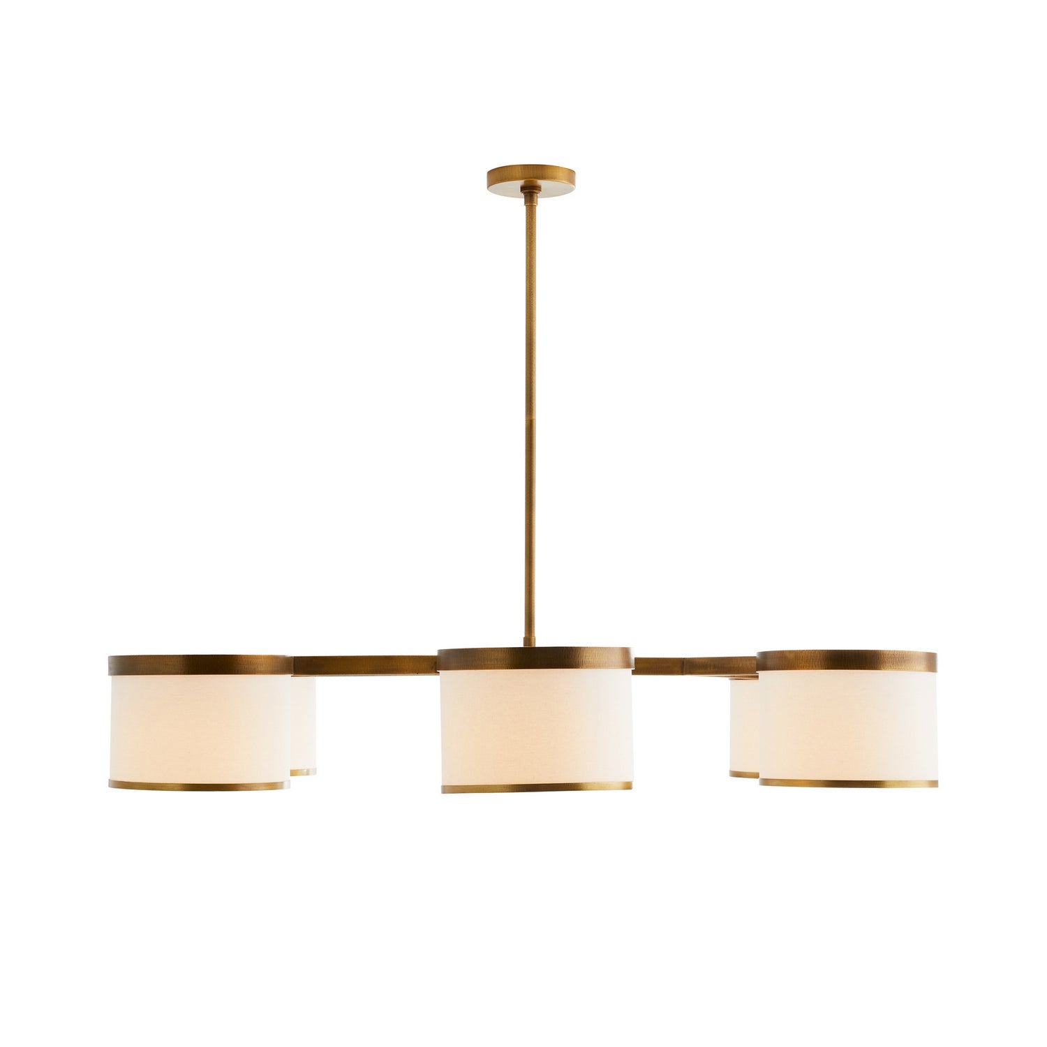 Six Light Chandelier from the Max collection in Antique Brass finish