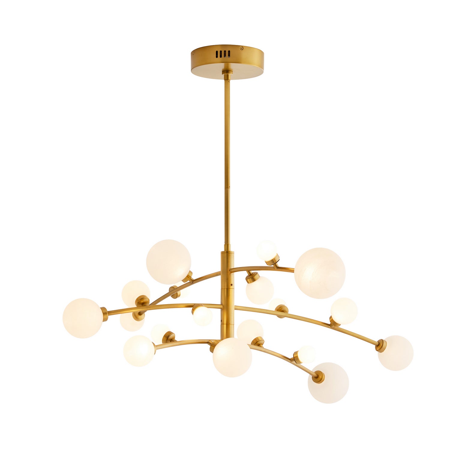 LED Chandelier from the Maser collection in Antique Brass finish