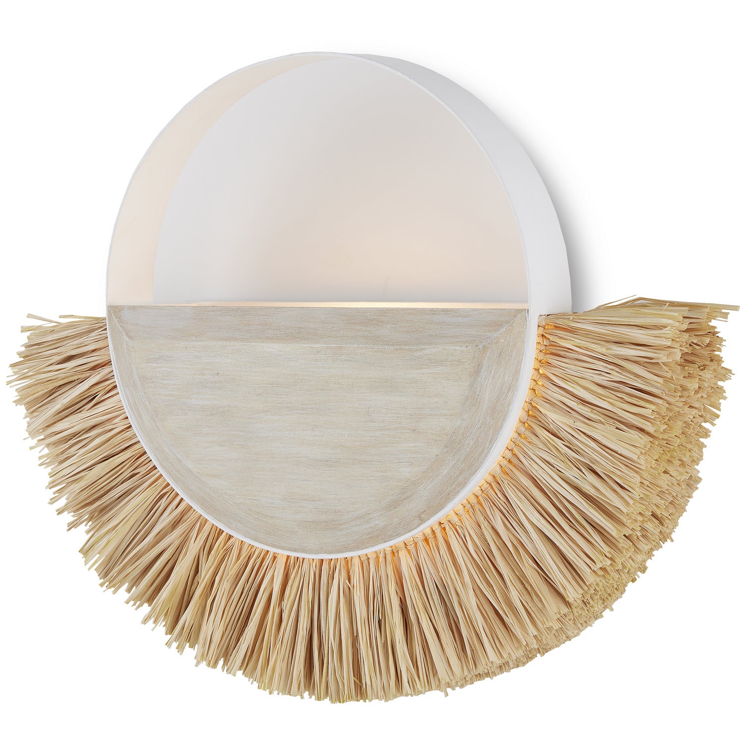 One Light Wall Sconce from the Jamie Beckwith collection in Sugar White/Sandstone/Natural finish