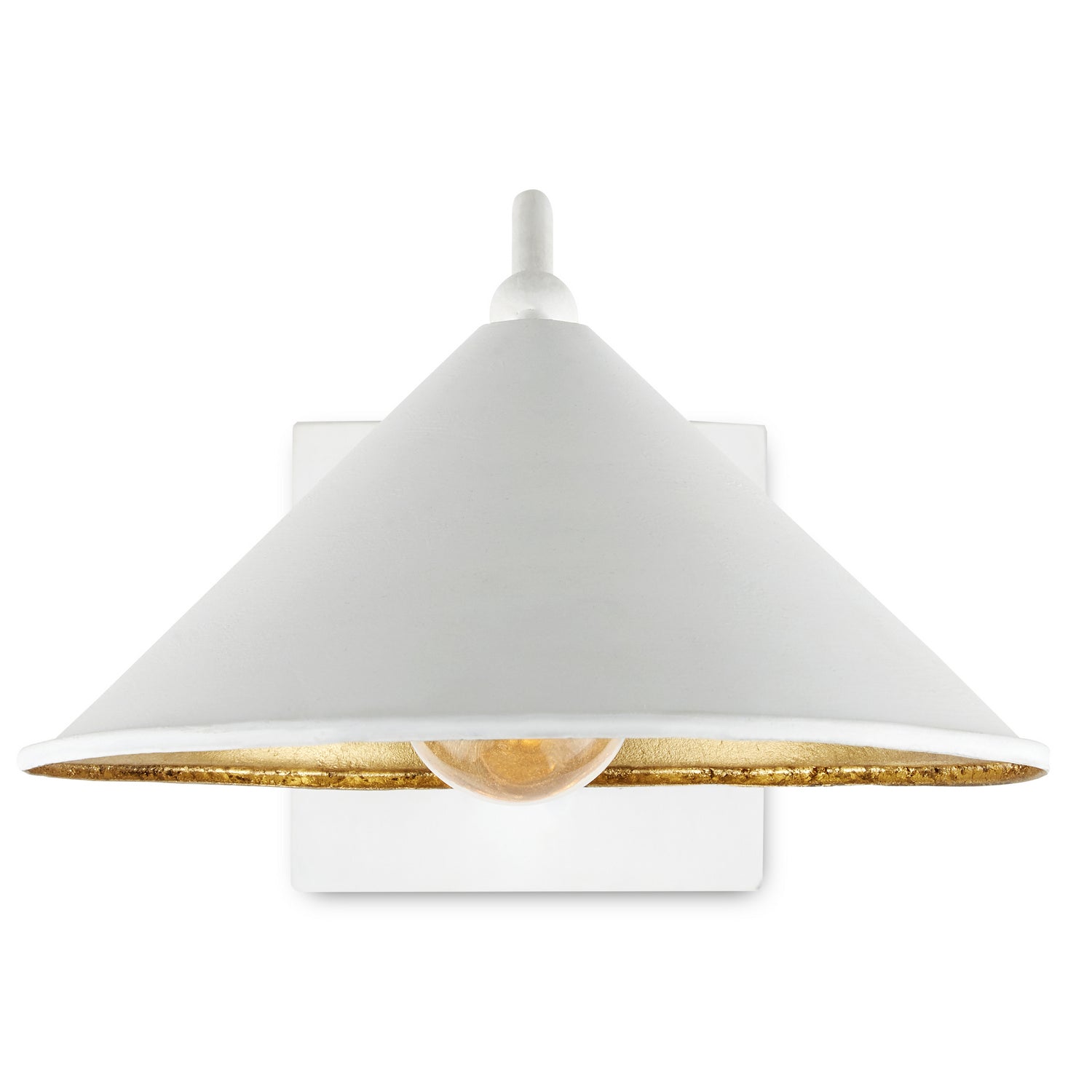One Light Wall Sconce from the Serpa collection in Gesso White/Contemporary Gold Leaf finish