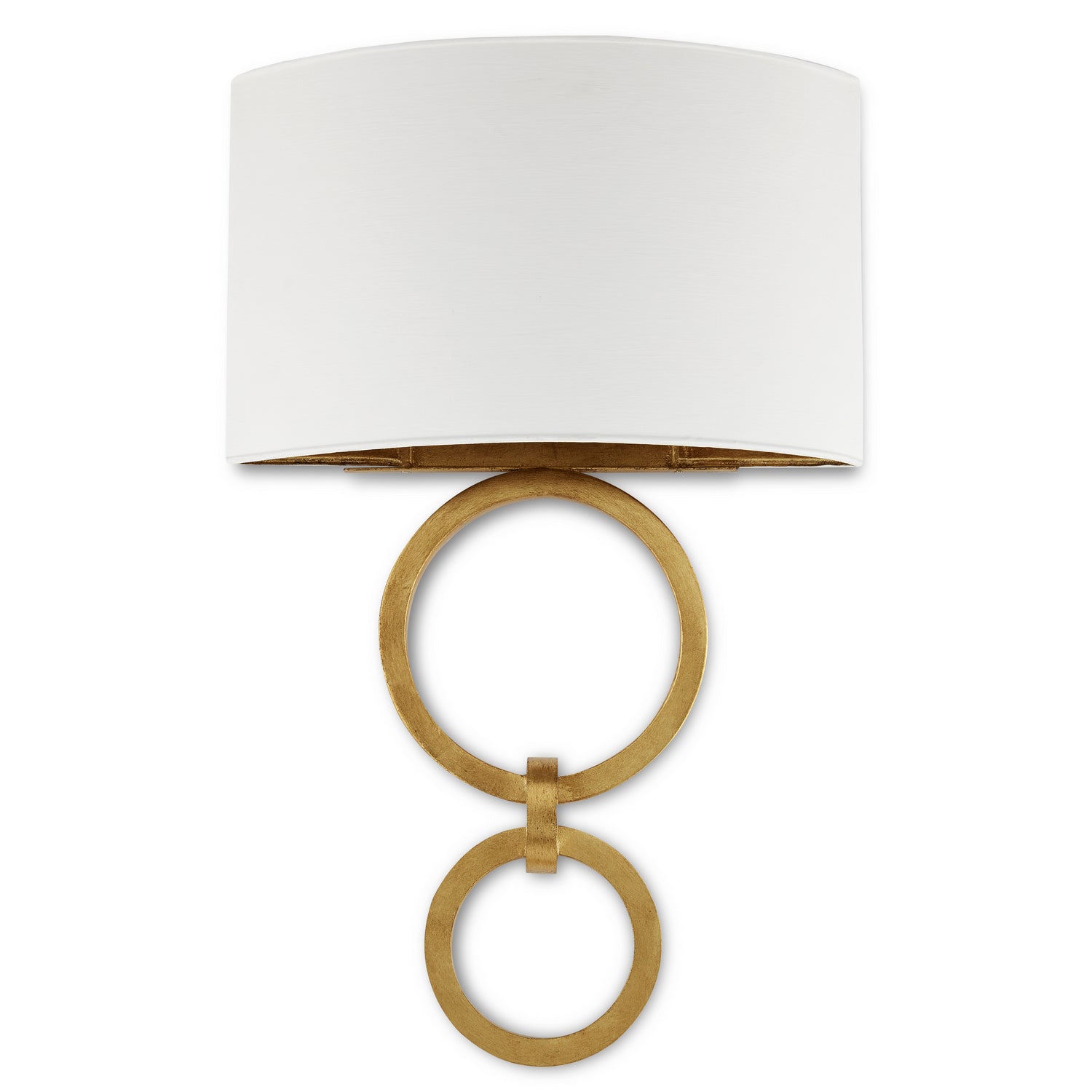 One Light Wall Sconce from the Bolebrook White collection in Gesso White/Contemporary Gold Leaf finish