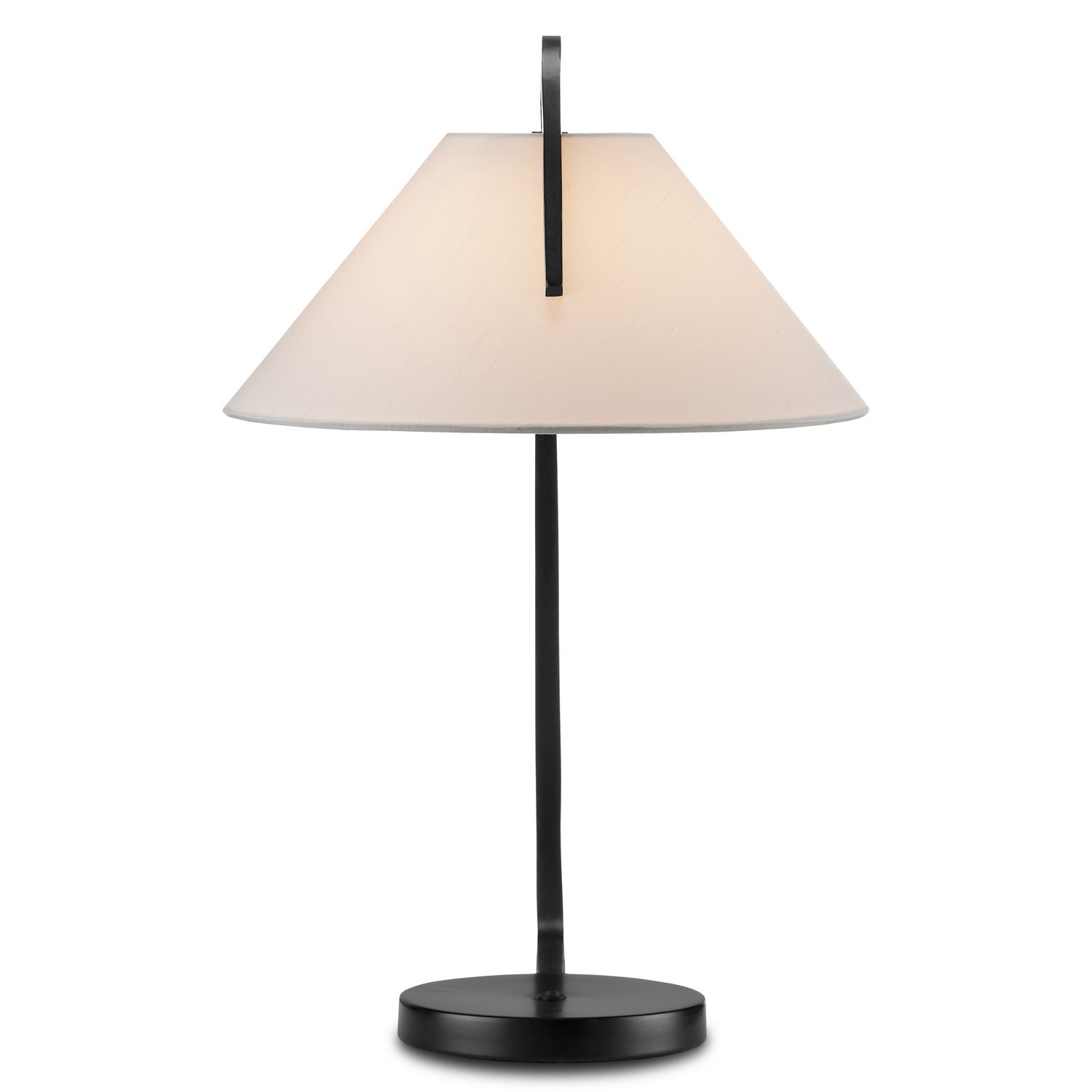 One Light Desk Lamp from the Frey collection in Satin Black/Brushed Brown finish