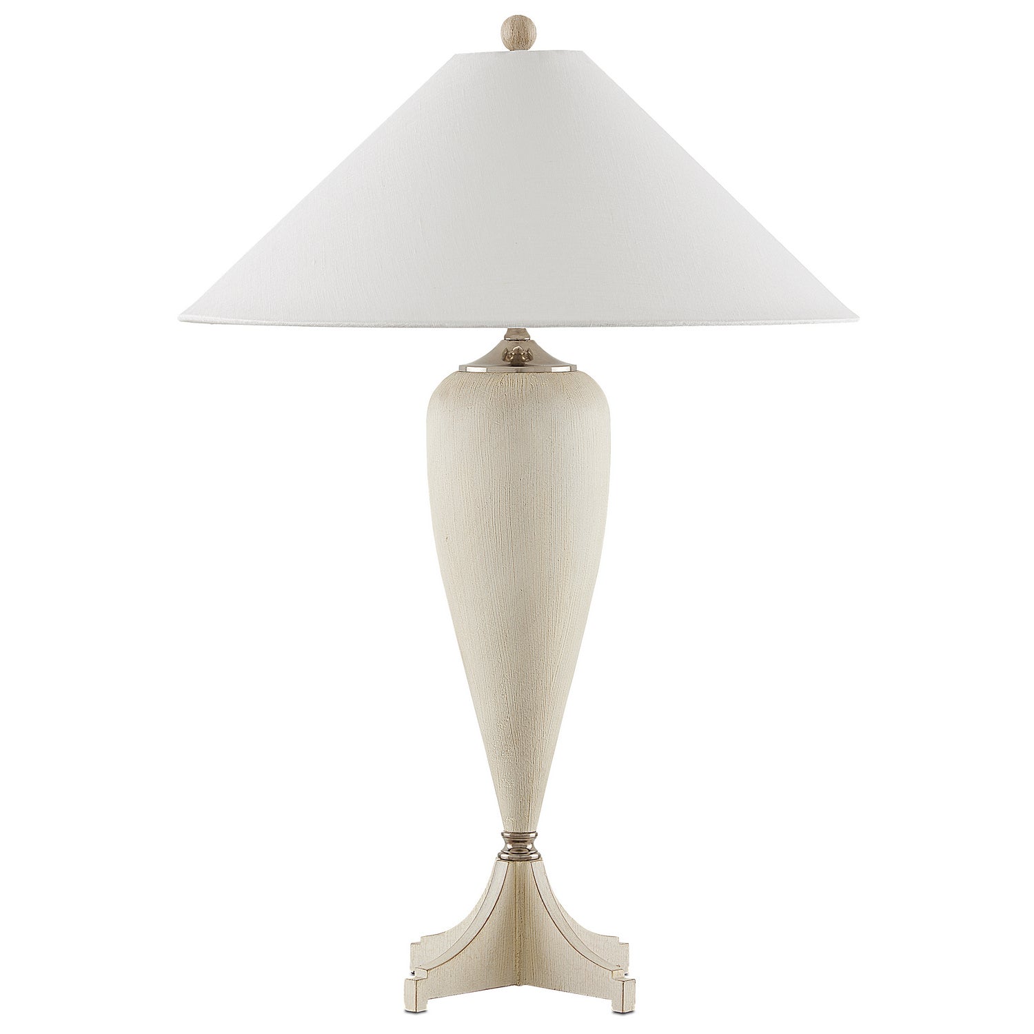 One Light Table Lamp from the Hastings collection in Whitewash/Polished Nickel finish