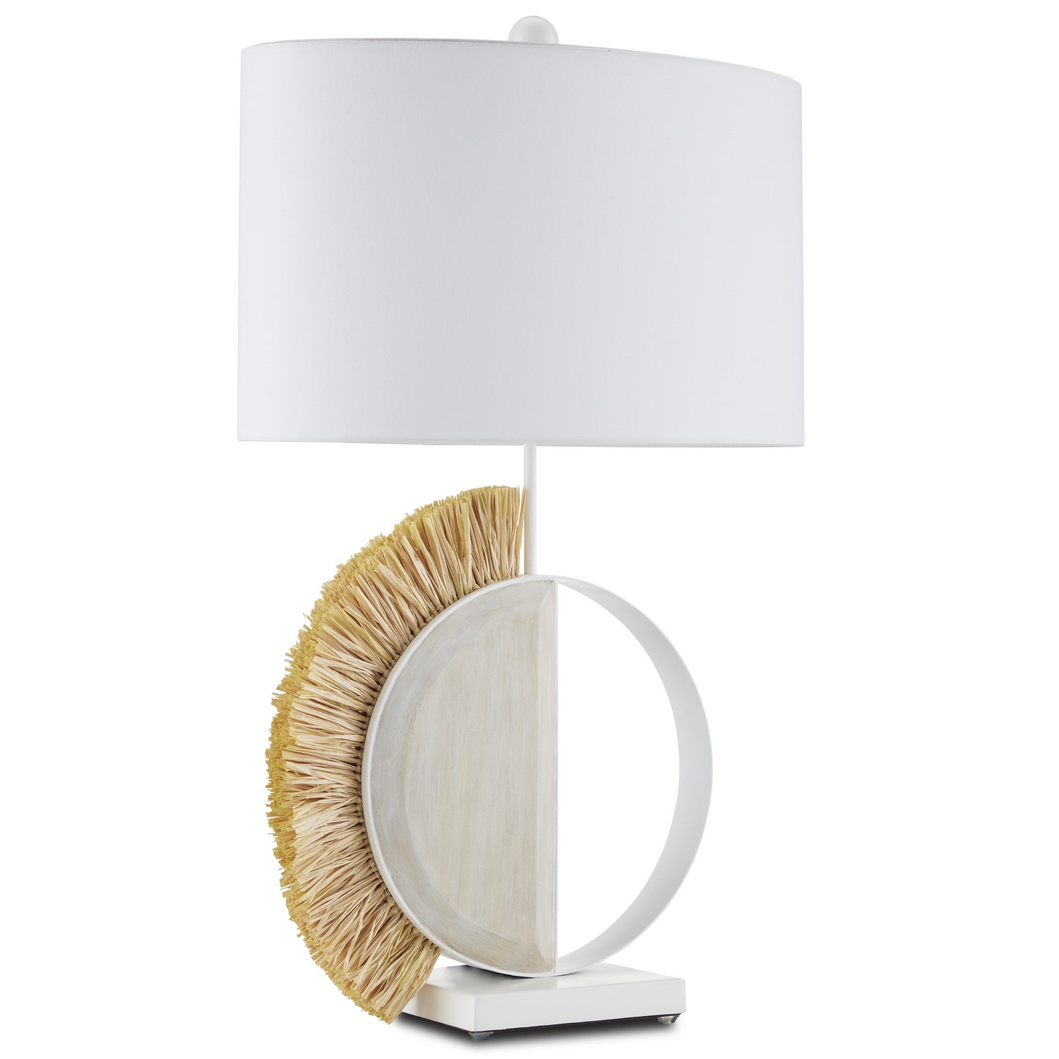 One Light Table Lamp from the Jamie Beckwith collection in White/Sandstone/Natural finish