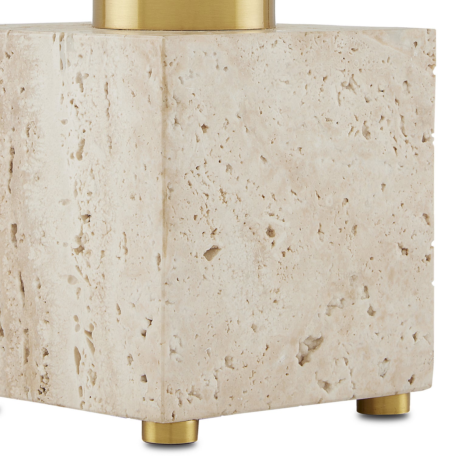 One Light Table Lamp from the Gentini collection in Beige/Antique Brass finish
